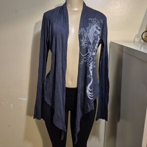 Alternative Vintage Soft Dragon Cardigan M